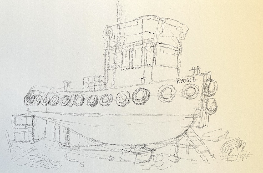 Top more than 72 tugboat sketch